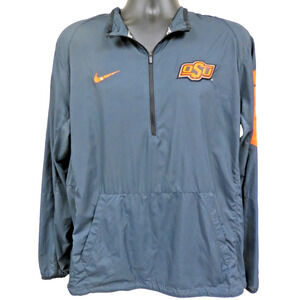 Nike Oklahoma State Cowboys Jacket Windbreaker Mens Size Large OSU Black